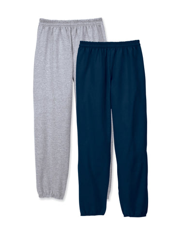 Hanes EcoSmart Men's Fleece Sweatpants, Value 2-Pack, 32