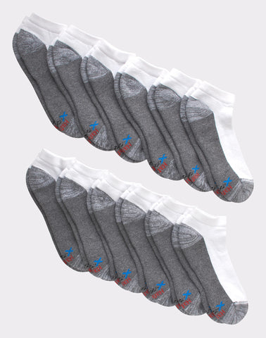 Hanes X-Temp Men's Cushioned Low Cut Socks, 12-Pairs