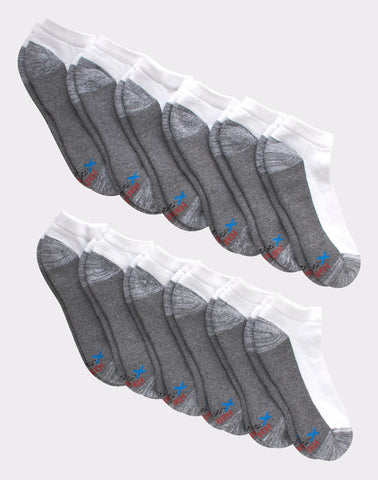 Hanes X-Temp Men's Cushioned Low Cut Socks, 12-Pairs