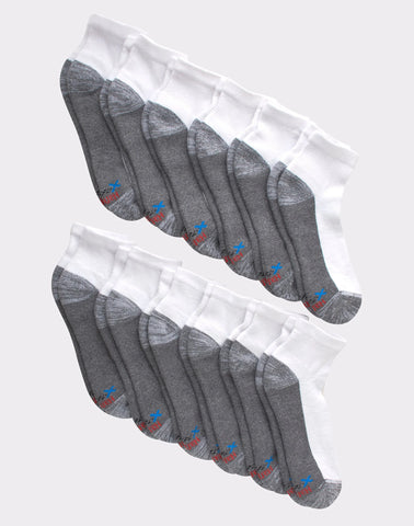 Hanes Men's X-Temp Cushioned Ankle Socks, 12-Pairs
