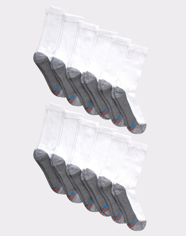 Hanes Men's FreshIQ®X-Temp®Active Cool®Big and Tall Crew Socks 12-Pack