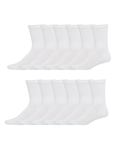 Hanes Men's FreshIQ®X-Temp®Active Cool®Big and Tall Crew Socks 12-Pack