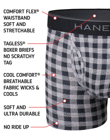 Hanes Comfort Flex Boys' Boxer Brief Underwear, 5-Pack