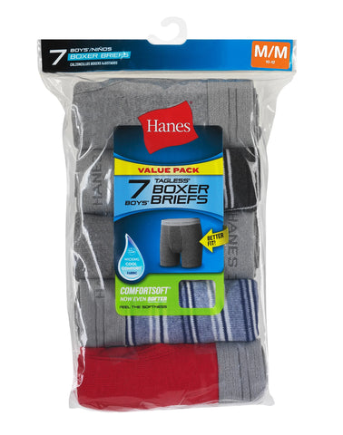 Hanes Comfort Flex Boys' Boxer Briefs Underwear, 7-Pack