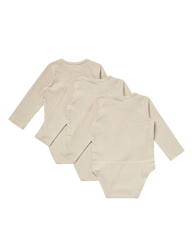 Hanes Pure Comfort Baby Long Sleeve Bodysuits, Organic Cotton, Boys & Girls, 3-Pack