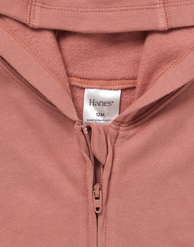 Hanes Pure Comfort Baby Lightweight French Terry Full-Zip Hoodie, Organic Cotton, Boys & Girls