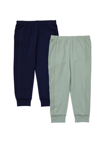 Hanes Pure Comfort Baby French Terry Joggers, Organic Cotton, Boys & Girls, 2-Pack