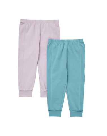 Hanes Pure Comfort Baby French Terry Joggers, Organic Cotton, Boys & Girls, 2-Pack