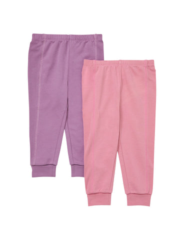 Hanes Pure Comfort Baby French Terry Joggers, Organic Cotton, Boys & Girls, 2-Pack