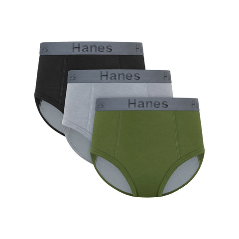 Hanes Confident Nights Boys' Brief, 3-Pack, Lined Boys' Nighttime Underwear, Comfortable Overnight Underwear for Boys