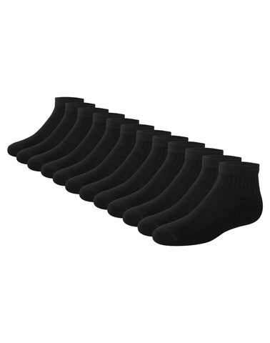 Hanes Double Tough Boys' Cushion Ankle Socks, 12-Pairs