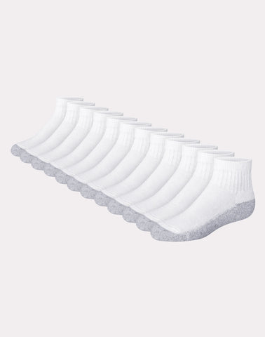Hanes Double Tough Boys' Cushion Ankle Socks, 12-Pairs