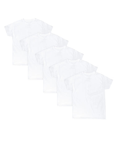 Hanes EcoSmart Boys' Crewneck Undershirt, 5-Pack