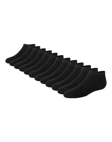 Hanes Double Tough Boys' Cushion No Show Socks, 12-Pairs