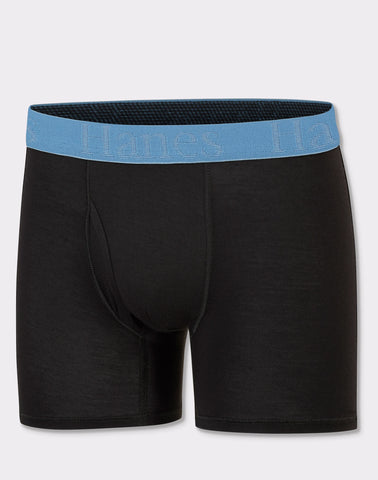 Hanes Originals Boys' SuperSoft Boxer Brief Underwear, Black, 5-Pack