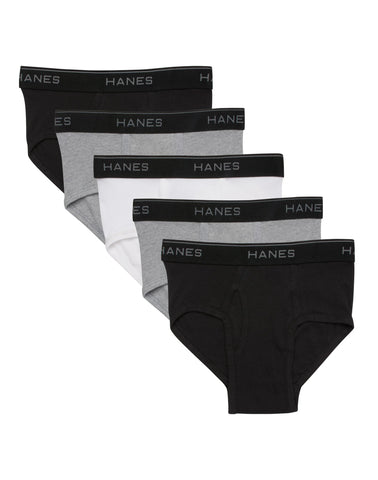 Hanes Ultimate ComfortSoft Boys' Brief Underwear, Assorted, 5-Pack