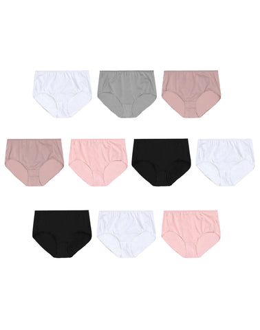 Hanes Breathable Mesh Women's Brief Underwear, 10-Pack