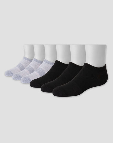 Hanes Boys' Performance Super No Show Socks, X-Temp, 6-Pairs