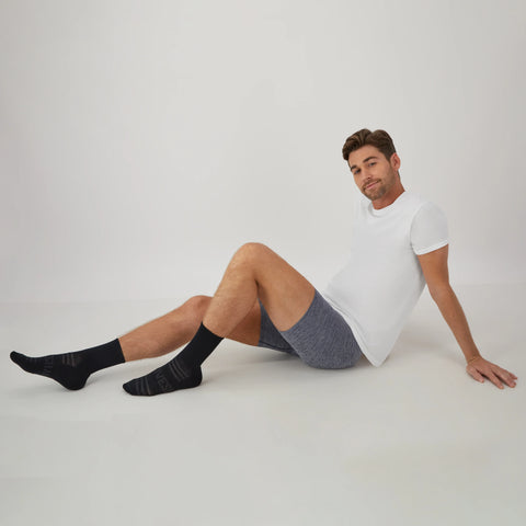 Hanes Comfort Flex Fit Men's Breathable Stretch Mesh Boxer Brief Underwear, Blue/Grey/Black, 3-Pack