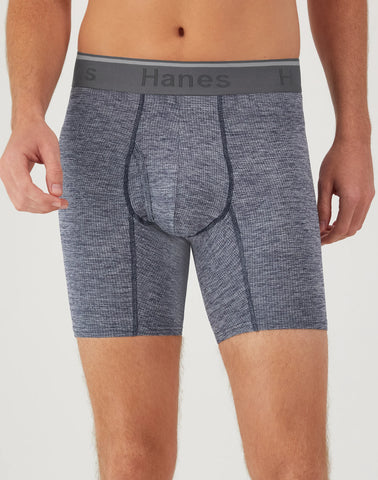 Hanes Comfort Flex Fit Men's Breathable Stretch Mesh Boxer Brief Underwear, Red/Green/Black, 3-Pack