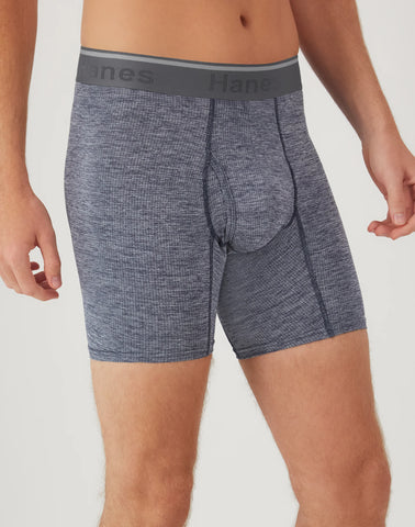 Hanes Comfort Flex Fit Men's Breathable Stretch Mesh Boxer Brief Underwear, Red/Green/Black, 3-Pack