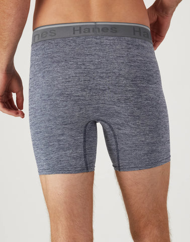 Hanes Comfort Flex Fit Men's Breathable Stretch Mesh Boxer Brief Underwear, Red/Green/Black, 3-Pack