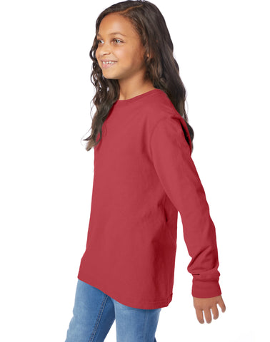 Hanes Kids' Garment Dyed Long Sleeve T-Shirt