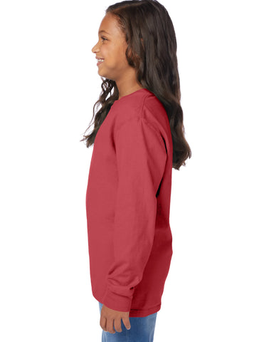 Hanes Kids' Garment Dyed Long Sleeve T-Shirt