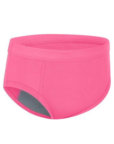 Hanes Confident Nights Girls' Heavy Absorbency Underwear Briefs, 3-Pack, Pink/Aqua/Multi