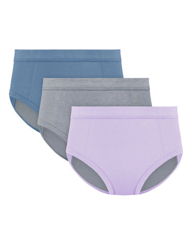 Hanes Girls' Absorbency Underwear Briefs Pack, 3-Pack, Confident Nights, Cotton