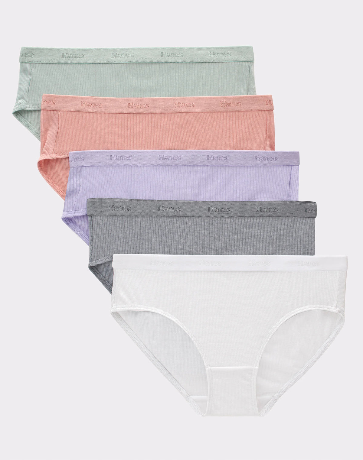 Hanes Originals Girls' SuperSoft Hipster Underwear, 5-Pack