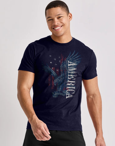 Hanes Men's Eagle America Graphic Tee