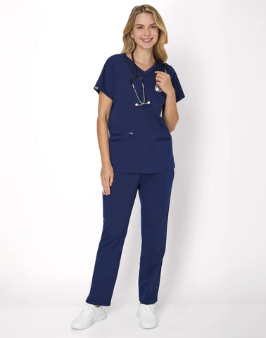Hanes Premium Scrubs Women's 3-Pocket Scrub Top