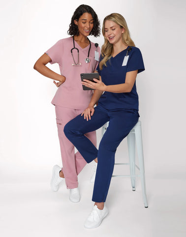Hanes Premium Scrubs Women's 3-Pocket Scrub Top