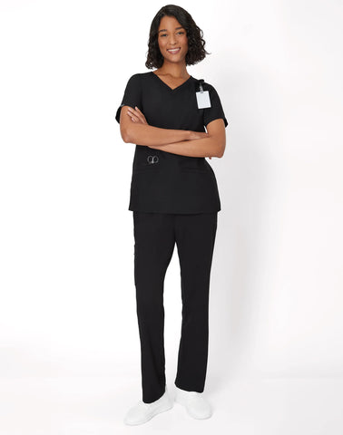 Hanes Premium Scrubs Women's 3-Pocket Scrub Top