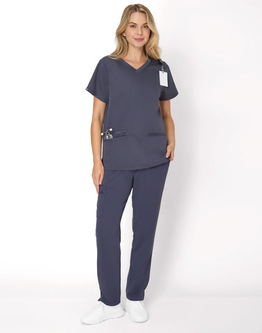 Hanes Premium Scrubs Women's 3-Pocket Scrub Top