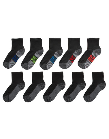 Hanes Ultimate Double Tough Boys' Ankle Socks, 10-Pairs