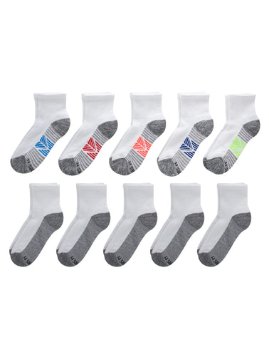 Hanes Ultimate Double Tough Boys' Ankle Socks, 10-Pairs