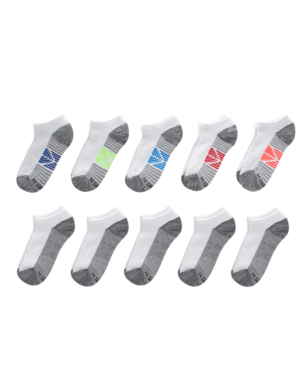 Hanes Ultimate Double Tough Boys' No Show Socks, 10-Pairs