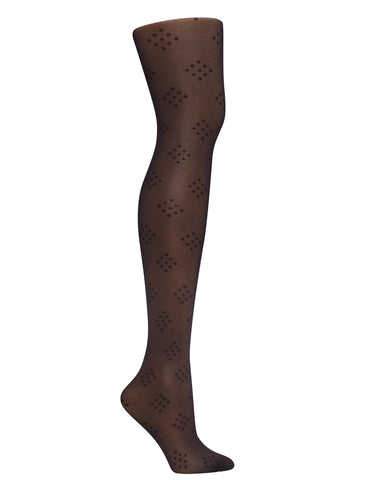 Hanes EcoSmart Women's Sheer Control Top Tights, Diamond Dot