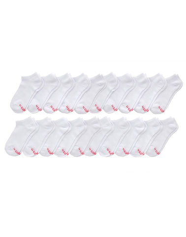 Hanes Girls' No Show Socks, Super Value Pack, 20-Pairs