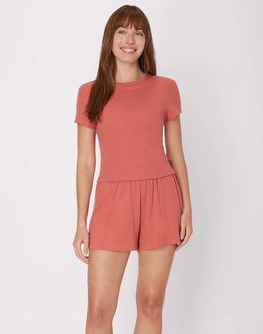 Originals 2-Piece Lounge Set, SuperSoft Cropped Baby Doll Tee & Sleep Shorts Loungewear Set