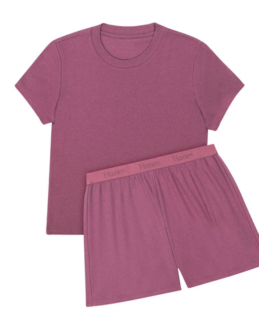 Originals 2-Piece Lounge Set, SuperSoft Cropped Baby Doll Tee & Sleep Shorts Loungewear Set