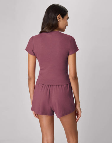 Originals 2-Piece Lounge Set, SuperSoft Cropped Baby Doll Tee & Sleep Shorts Loungewear Set