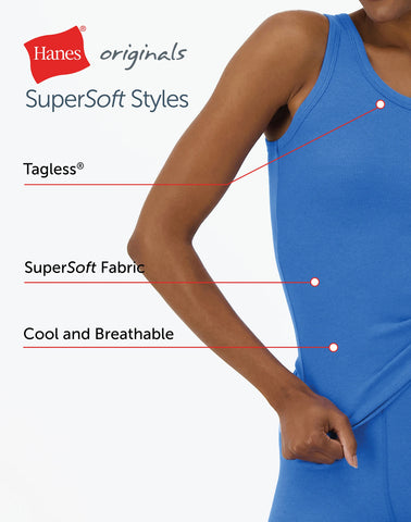 Hanes Originals Women’s SuperSoft Comfywear Rib Tank Top