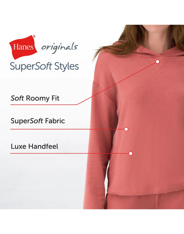 Hanes Originals Women’s SuperSoft Comfywear French Terry Hoodie