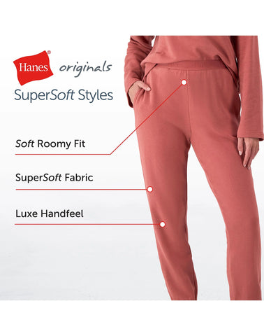 Hanes Originals Women’s SuperSoft Comfywear French Terry Joggers, 28