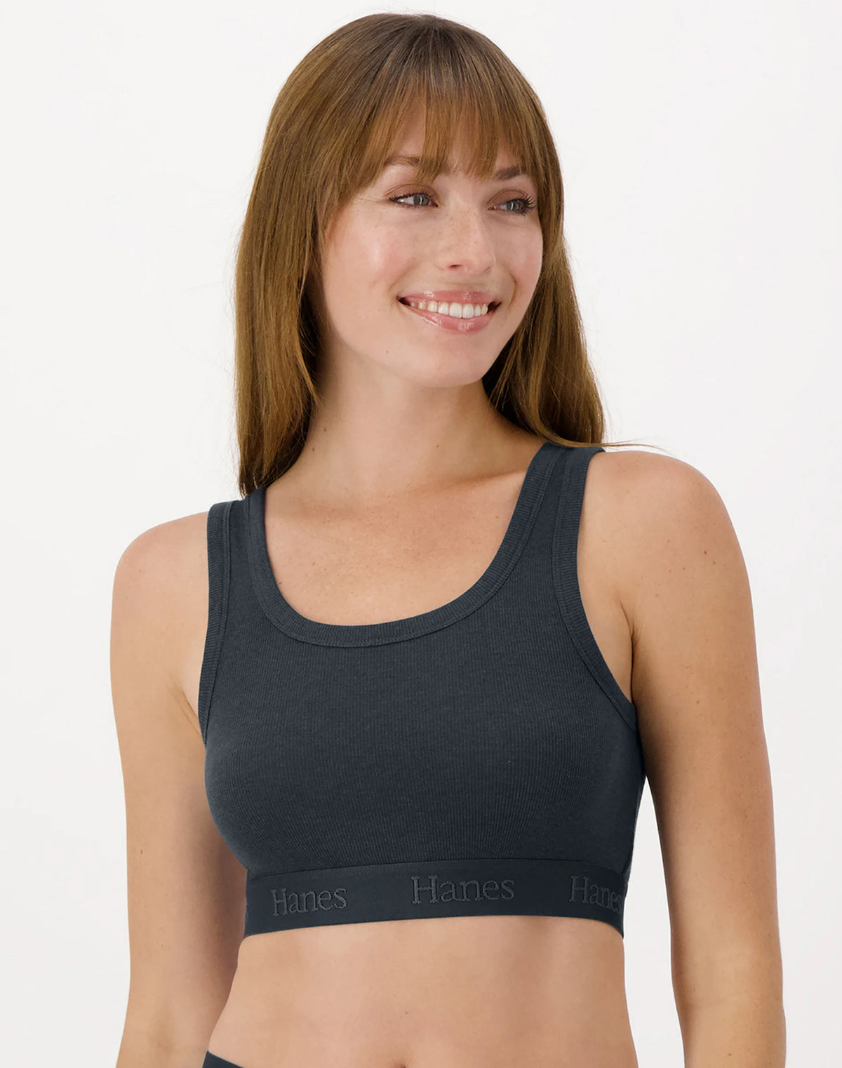 Hanes Originals Women's SuperSoft Comfywear Rib Banded Crop Top