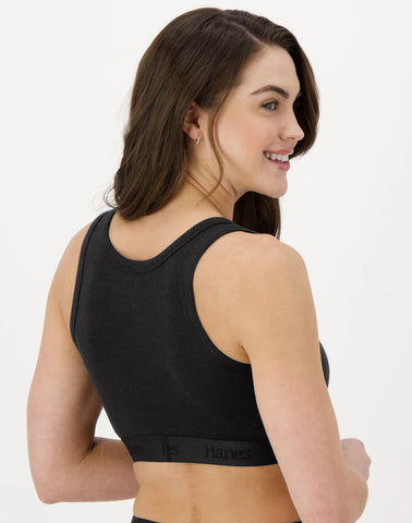 Hanes Originals Women's SuperSoft Comfywear Rib Banded Crop Top