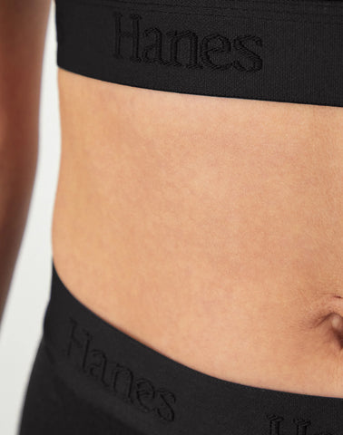 Hanes Originals Women's SuperSoft Comfywear Rib Banded Crop Top